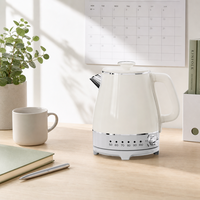 Bouilloire électrique automatique en acier inoxydable à commande mécanique 1500W avec thermomètre, 1,8L, vente en gros