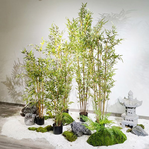 Árbol de Bambú Artificial para Interiores y Exteriores, Bonsái de Alta Simulación, Bambú Artificial en Maceta, Decoración para Navidad, Graduación, Año Nuevo - Product Image 1