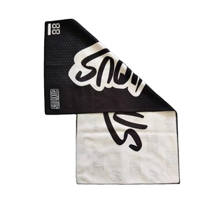 Serviette de sport en microfibre avec logo personnalisé à quantité minimale de commande bas Serviette de sueur en microfibre double face avec impression numérique Style uni pour adultes - Product Image 1