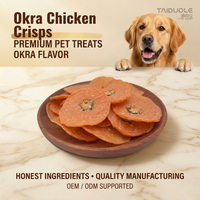 Snacks para Perros de Okra y Pollo, Naturales y Saludables, Precio Bajo al por Mayor, Suministro Directo de Fábrica