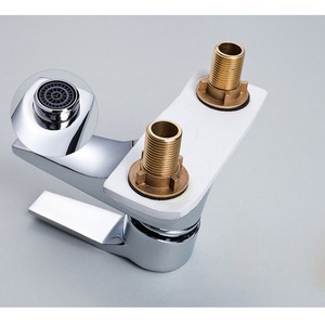 <b>Copper</b> Basin Faucet Single <b>Handle</b> 2 Hole Deck Mounted Modern Style YLT2013 - Product Image 3