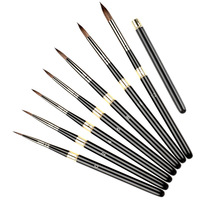 7 pièces de haute qualité en métal porte-crayon pliable ronde tête aquarelle animal pinceau set pour la peinture d’artiste.