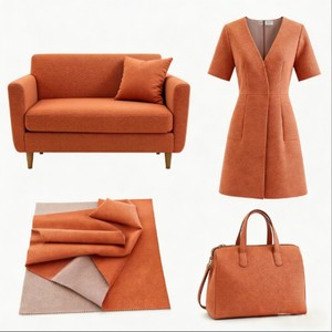 Tissu composite en <span class=keywords><strong>daim</strong></span> avec feuille d'or de luxe - Matériau imperméable simili cuir pour vêtements et textiles de maison - Product Image 6