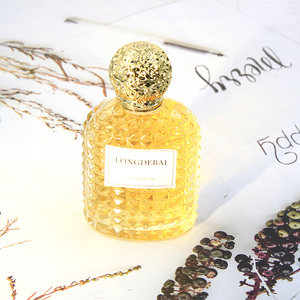 Flacon de parfum en verre transparent doré, type ananas, vide, 30 ml, 50 ml, 100 ml, avec boîte - Product Image 2