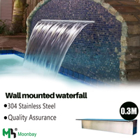 Fuente de agua de acero inoxidable para uso en exteriores, fuente de pared de cascada hecha a medida para interior