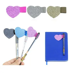 Forme de coeur mignon coin signets livre accessoires lecture amant livre marqueur auto-adhésif amour stylo clip pour amoureux des livres