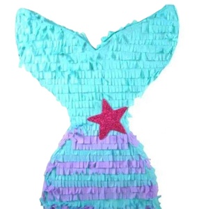 Themed <b>Party</b> <b>Decoration</b> Woodland Design for Candy <b>Mermaid</b> Tail Pinata Favor - Product Image 1