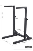Station de dips réglable en hauteur pour salle de sport à domicile - Barres parallèles robustes, support pour pompes, équipement d'entraînement musculaire