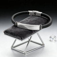 Bracelet d'identité en acier inoxydable argenté de mode en gros, chaîne cubaine avec gravure de nom personnalisée pour hommes et femmes, affaires
