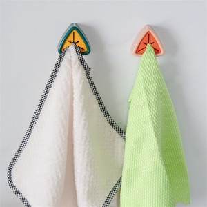 Towel Plug <b>Adhesive</b> Storage <b>Hook</b> For Kitchen Cleaning Cloth Organizer Single <b>Hook</b> PP Material 0-1kg Load Capacity - Product Image 2