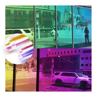 Самоклеящаяся светоотражающая цветная Радужная оконная пленка YUXIN по заводской цене, Переливающаяся Ослепительная стеклянная пленка
