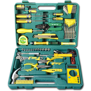 Shengda 58 Piece <b>Tool</b> <b>Set</b> 1/4 In Socket Drive Combination Kit For Home Electrical Repair With Multimeter And Hard Case - Product Image 2