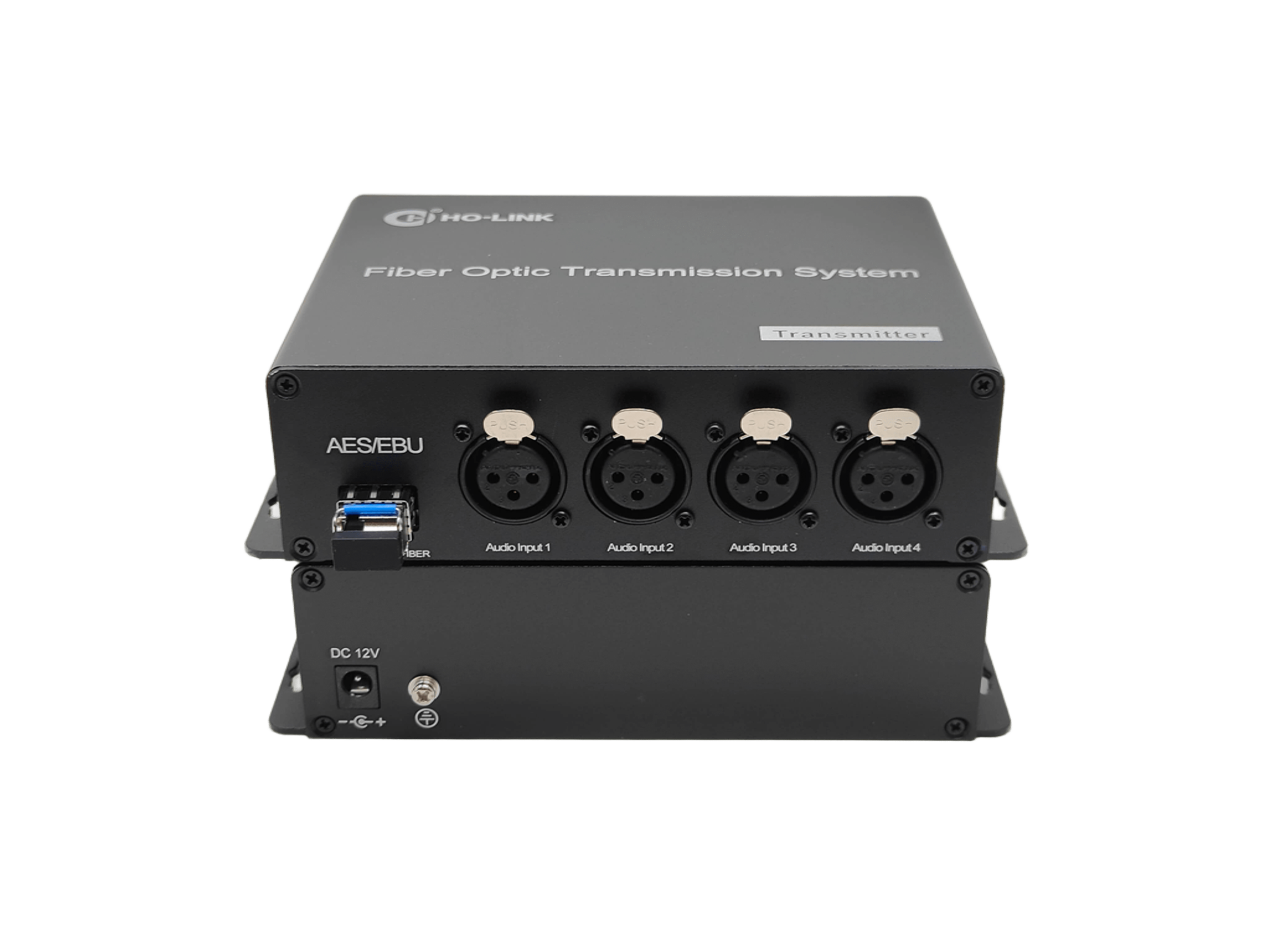 Aes/ebu Xlr Balanced 4-channel Digital Audio To Optical Fiber
