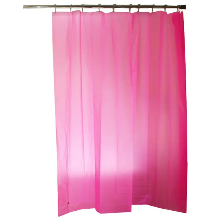 Wholesale shower curtain liners pure color PEVA 70"*72" pink shower curtain