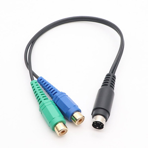 Cable Adaptador S-<span class=keywords><strong>Video</strong></span> Macho a Doble <span class=keywords><strong>RCA</strong></span> Hembra, Cable de Conversión Mini-DIN AV, Proveedor Mayorista - Product Image 3