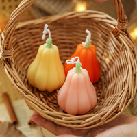 Bougie parfumée artisanale en cire de soja en forme de citrouille pour Halloween, cadeau d'automne, bougie créative parfumée à l'arôme de citrouille, vente en gros