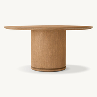 Ensemble de meubles de salle à manger personnalisés Kumusi, chaise en bois massif, table ronde pour la maison, la cuisine ou le restaurant