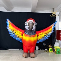 Costume de perroquet gonflable coloré pour spectacle de danse des oiseaux