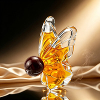 Flacon de parfum fantaisie en forme de papillon 85 ml, flacons de parfum vides de luxe en verre avec bouchon en résine, emballage OEM ODM