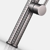 Robinet de cuisine monocommande pressurisé à montage sur plan, avec douchette extractible, anti-éclaboussures, à ressort, pour eau froide et chaude, pour évier, modèle international