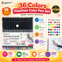 Stylos feutres Giorgione 36 couleurs, fournitures artistiques professionnelles, pointes fines pour dessin, coloriage et croquis