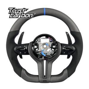 Volante Personalizado de Fibra de Carbono Mate con Empuñadura de Gamuza para BMW X3 X5 F10 F30 F87 F82 F80 F11 F15 <span class=keywords><strong>M2</strong></span> M3 M4 M5 <span class=keywords><strong>240i</strong></span> 440i 540i - Product Image 1