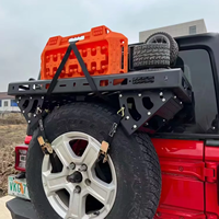 Kit de support de rangement pour pneu de secours 4x4 pour Wrangler JL 2018-2024 JK 2007-2017, support d'extension de hayon en acier HWOFFROAD