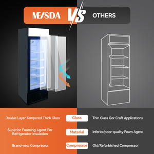 Congélateur vertical à porte vitrée Meisda SD235B 235L pour restaurants et hôtels - Product Image 5
