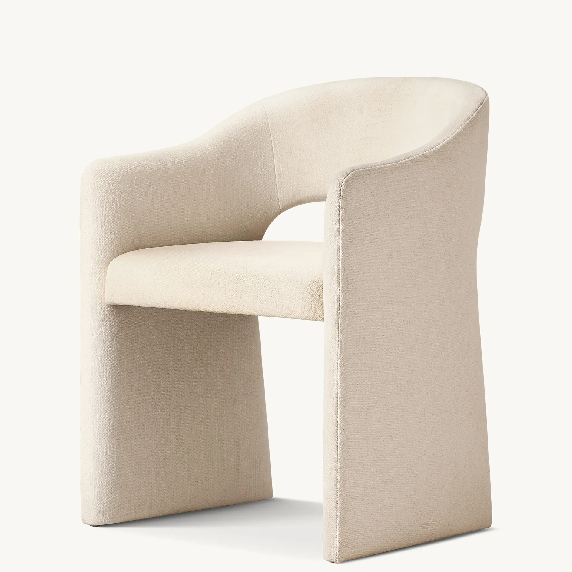 Sillón de tela de tapicería posmoderna de lujo de estilo nórdico, silla de comedor tapizada de gama alta para habitación de Villa