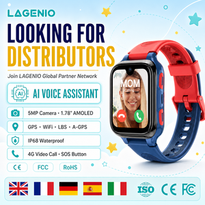 Montre connectée pour enfants LAGENIO K9 AI avec GPS LBS WIFI, positionnement précis, appel vidéo, étanche IP68, SOS, CE RoHS FCC - Product Image 1