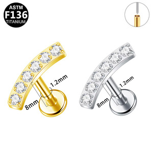 Stainless Steel Geometric <b>Stud</b> <b>Earrings</b> With Channel Set Zircon For Daily Wear - Product Image 5