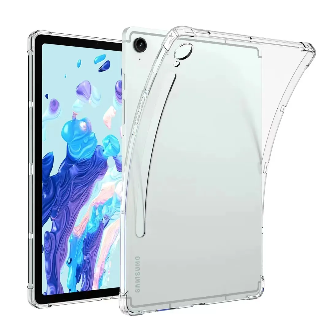 Für Samsung Tab S9 FE 10,9 "Clear Case, 2023 Neue stoß dämpfende Ecke Soft TPU Back Cover Shell für Samsung Galaxy Tab S9 FE