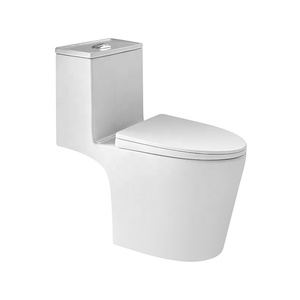 WC monobloc moderne blanc en céramique émaillée Metalique MK-K-73A, à poser au sol, avec chasse d'<span class=keywords><strong>eau</strong></span> par gravité et évacuation en S - Product Image 2