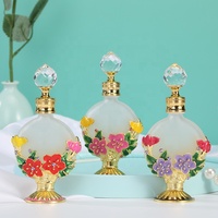 Outlet Pabrik Botol Attar Isi Ulang Minyak Esensial Botol Parfum Logam Bunga Aprikot Arab Paten Dubai 15Ml #15311