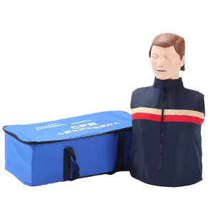 Simulador de RCP de medio cuerpo de PVC de alta simulación, realista, para compresión torácica, para práctica de primeros auxilios, escuela de medicina, entrenamiento de enfermería, CE - Product Image 1