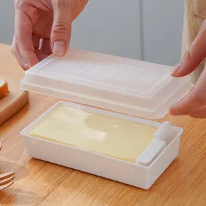 Caixa retangular para lavar louça, caixa de armazenamento de fatias de queijo, divisor de manteiga, recipiente para guardar alimentos, cortador de manteiga com tampa