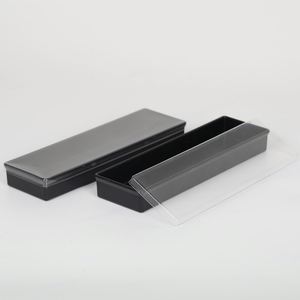 Compact Black Mahjong Tray Box 1.18 Inch Fit for 30mm American Mahjong Tiles Sturdy Portable Organizer Ideal for Ladies <b>Game</b> Day - Product Image 3