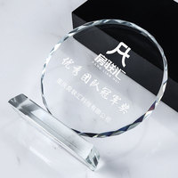 Médailles de récompense en cristal K9 rond à facettes multiples en forme de tournesol pour les employés excellents – Cadeau de trophée en gros