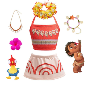 ชุดเจ้าหญิงใหม่ ชุดเจ้าหญิงโมอาน่า ชุดคอสเพลย์โมอาน่า วาอิอานา สำหรับฮาโลวีน - Product Image 1