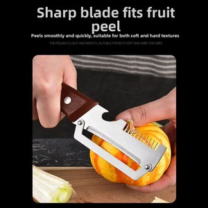 3-in-1 groenteschiller met roestvrijstalen messen, flesopener en rasp, ultra scherp keukengereedschap voor het snijden van groenten - Product Image 3