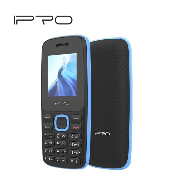 IPRO A1mini 1,77 "Precio más bajo Teclado Dual Sim 32MB + 32MB Botón multilingüe Función móvil Teléfonos LCD GSM 600Mah