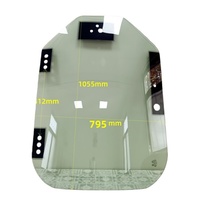 Vitre avant de cabine trempée teintée verte OE 7120401, pièces de rechange compatibles avec les chargeuses compactes Bobcat S450 S510 S530 S590 S650 T550