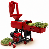 Broyeur de paille à moteur diesel haute puissance à angle acuté 7000W 5.5kW Capacité 500kg Machine agricole automatique