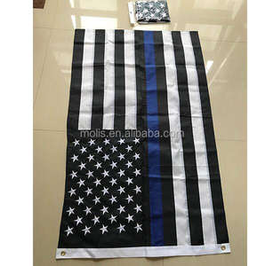 Bandera de jardín de policía estadounidense de línea azul delgada de doble cara - Product Image 2