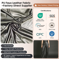 Strukturierter Glitzer-Design-Stoff mit Leuchteffekt, 4-Wege-Stretch PU-Leder, Elastischer Modestoff für Damen-Leggings, Kleider/Röcke
