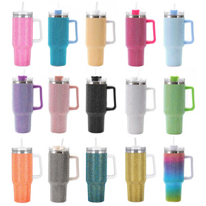 กระติกน้ำเก็บความร้อนสุดหรู ขนาด 40 ออนซ์ ประดับเพชร ป้องกันการรั่วซึม ปราศจากสาร BPA ผลิตจากสแตนเลส พร้อมหูจับและฝาปิด  เก็บอุณหภูมิได้นาน 6-12 ชั่วโมง ของขวัญสุดพิเศษ ขายดี - Product Image 2