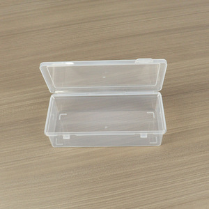 Rectangular Transparent Plastic Storage <b>Box</b> 19.5x8.8x5cm Covered For Stationery Fishing Gear Hardware Parts Packaging - Product Image 2