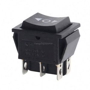 Interruttore a bilanciere KCD4 da 6 piedi, 3 velocità, auto-reset, a freccia bidirezionale senza blocco, per rotazione positiva e negativa, 31x25mm - Product Image 1