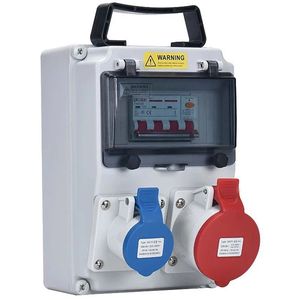 Boîte de prise étanche industrielle IP67 Boîte d'alimentation de maintenance portable pour l'extérieur Boîte de commutation électrique pour chantier de construction ZHENXING - Product Image 1