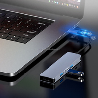 Hub Multipuerto 4 en 1 USB 2.0 Tipo-C 4K 60Hz PD 60W de Aleación de Aluminio con Salida de Video para Teléfonos Móviles